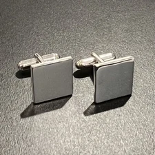 925 Sterling Silver Square Cufflinks For Men Birthday Wedding Cufflink In Box