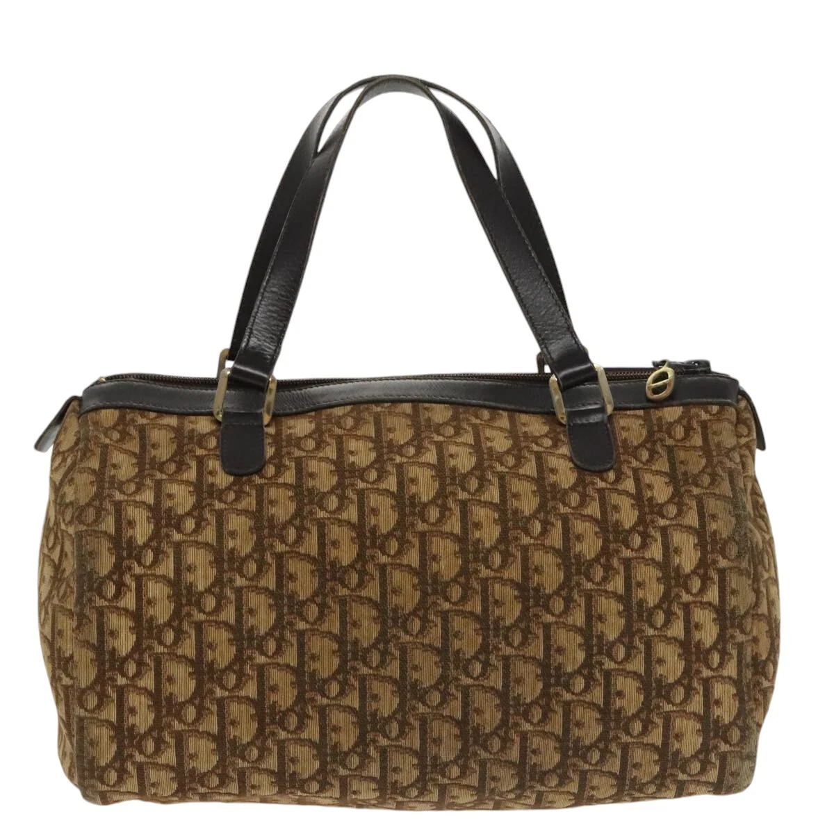 Sac à main Dior Trotter en toile marron authentique
