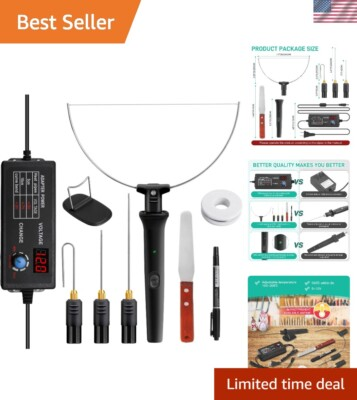 #ad 6 in 1 Hot Foam Cutter Electric Kit with Adjustable 0 28W Voltage Control $39.00