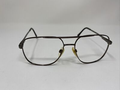 MARCHON LUCAS BROWN 59/18/140 EYEGLASSES FRAME METAL LARGE !203