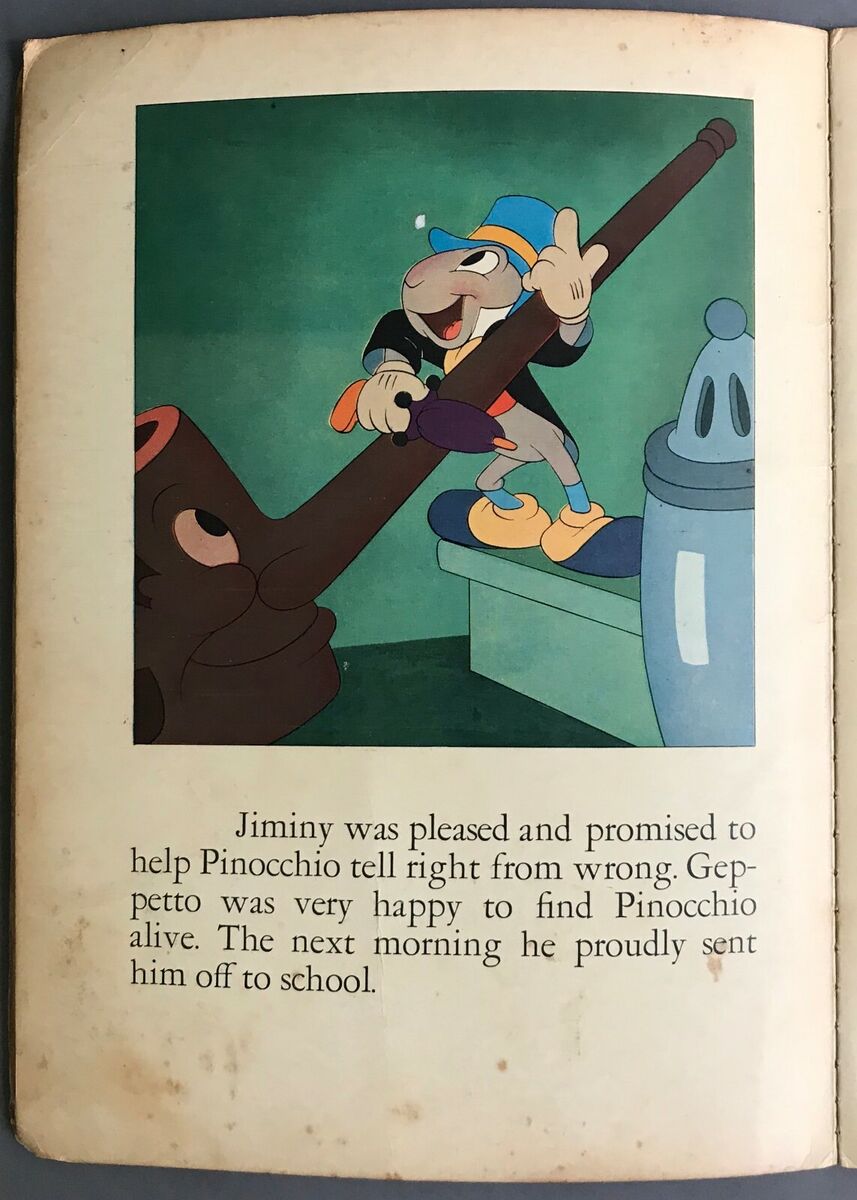 First Edition Walt Disney's Pinocchio Picture Book Grosset First Edition Walt Disney's Pinocchio Picture Book Grosset