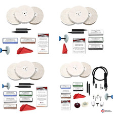 Bench Grinder Metal Polishing Kits Aluminium Stainless Alloys 5" x 1/2" Wheels