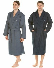 Haigman Cotton Dressing Gown Lightweight Robe Wrap House Coat Nightwear