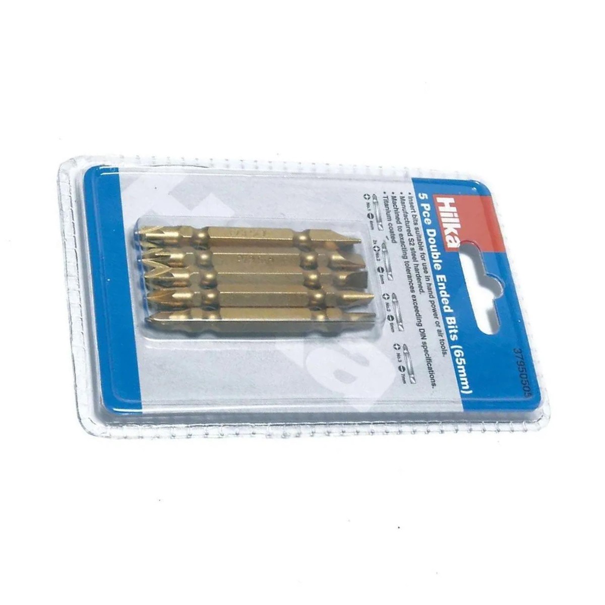 Hilka Titan-Bits Set – 5 Stück, Doppelseitig, 65 Mm, S2 Stahl, Für Akkuschrauber