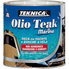 Olio Teak per barche protettivo per legno nautica per esterno Teknica 750 ml