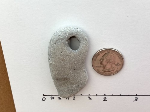 Natürlicher löchriger Strand Felsen Hag Stein Fee Wunsch Adder Magie mystisch surf-tumbled #5 - Bild 8 von 12