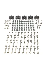 Dzus Button Steel Slotted Quarter Fastener Springs Tab PlatesFree Rivets 50 Kits
