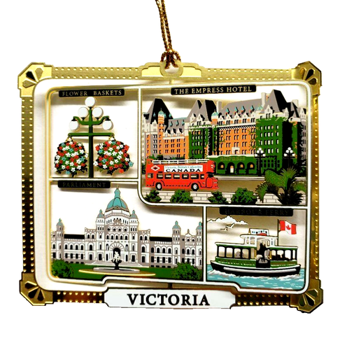Victoria Canadá Adorno Color Latón Viajes Lugares de Recuerdo - Imagen 6 de 7