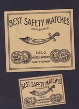 2  Ancienne étiquette  Allumettes  Allemagne    BN183187  Sabre