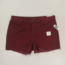 Old Navy Women's Boyfriend Jean Cut-off Shorts Size 12 3" Inseam Red Denim NWT
