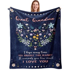 Great Grandma Gifts Blanket 50"X60", Gift Ideas for Great Grandma, Grandma Bi...