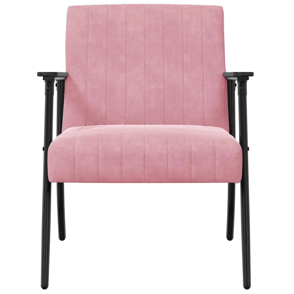 Foto 4 van vidaXL Fauteuil Roze Fluweel