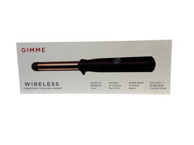 GIMME Beauty Wireless Freedom Curling Wand 1'' Titanium Cordless New in Box
