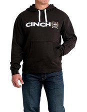 Cinch Western Sweatshirt Mens Hoodie Logo Fleece Brown MWK1185025