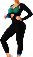 LMCOB Full Body Sauna Suit for Women Waist Trainer Sweat Jumpsuit Waist Trainers