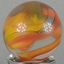 Vintage Vitro Hybrid Cat's Eye Marble .61 Inches Near-Mint Condition