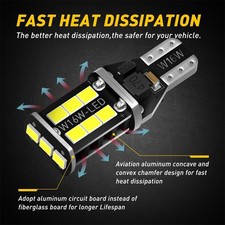 2pcs T15 912 921 906 904 902 Led Backup Reverse Light Bulb White 2835 Auxito 12v