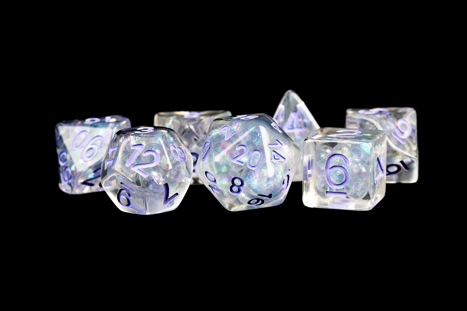 Perlen-Wrfel mit violetten Zahlen 16 mm Kunstharz-Poly-Wrfel-Set 4590₽