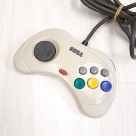 Japanese Sega Saturn White Console Bundle with 2 Controllers 6 Games & Memory