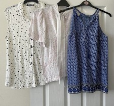 Woman’s Bundle UK 12 (M) M&S blouse, Internationale shirt, blue vest/ top 