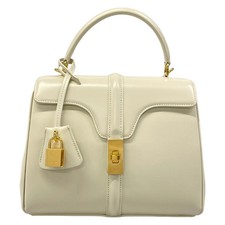 CELINE 16 Small - Cream Leather Handbag