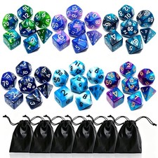 Polyhedral DND Dice Set-6 Pack Double-Colors ...