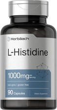 Horb ach L-Histidine 1000mg 90 Capsules  Non-GMO and Gluten Free  Grade