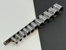 Snap-on Tools Usa 211fsy 11pc Sae 14-78 Shallow Socket Set 6 Point W Rail