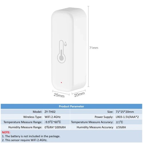 Tuya WiFi Temperature Humidity Sensor Thermometer Hygrometer Smart Home UK - Picture 6 of 18