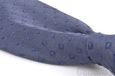 KITON Blue Geometric 100 Silk Mens 7 FOLD Luxury Tie - 3.50"