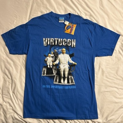 Vintage 2002 Austin Powers Dr Evil Mini Me Virtucon Tee New With Tags Large