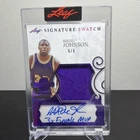 2026 Leaf Spectacular Magic Johnson Purple Foil Signature Swatch Auto #d/5
