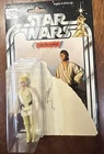 Vintage 1977 Star Wars Luke Skywalker Farmboy Figure Original Saber 12 Back Card
