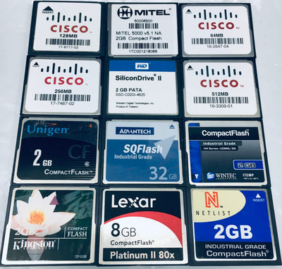 LOT of 8GB 2GB 256MB 128MB PATA CompactFlash Compact Flash CF Memory Card