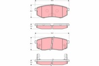 Bremsbelagsatz Scheibenbremse TRW GDB3260 FüR 01 Mitsubishi Galloper KIA JK 2 1