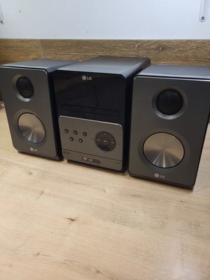 LG Micro HiFi System XA66FM Radio / CD / MP3 Player USB schwarz grau funktionstüchtig 
