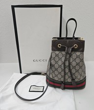 [ATHENTIC] Borsa a secchiello Gucci Ophidia GG rivestita in tela piccola