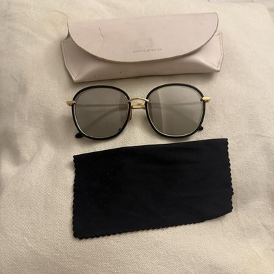 GENTLE MONSTER Ollie 01(M) - Oversized Black Mirrored Sunglasses