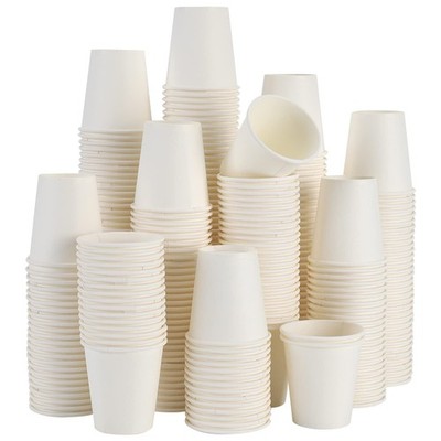 【100 pack 3 oz】 paper cups, fir for hot and cold, mouthwash cups,