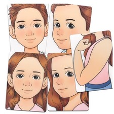 Face Painting Practice Board,5 Pieces Reusable Colorful Face Paint Practice