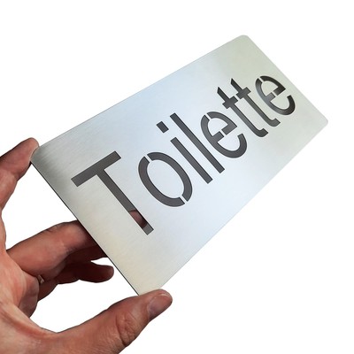 Targa Personalizzata Acciaio Inox GUZZO Creart 20x10cm - Per Bagni, Locali Pubblici, Made In Italy - Foto 9