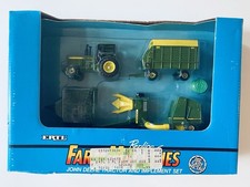 ERTL FARM MACHINES 1990 John Deere Tractor  Implement Set 2421