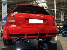 Fox Sport-Komplettanlage Ø90mm-System auf Ø76 Downpipe Audi RS4 B5 2x106x71mm