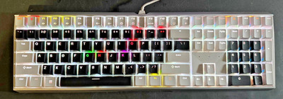 Cherry MX 3.0 S Red Switch Wired Mechanical Gaming Keyboard. White w custom caps