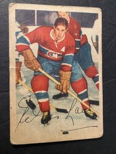 Elmer Lach (Canadiens) - 1953-54 Vintage Parkhurst Hockey Card #31