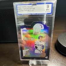Topps 2025 Holiday Making the Nice List MNL-1 Shohei Ohtani Dodgers ISA 9