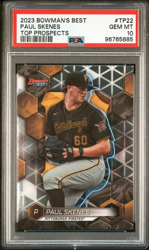 PAUL SKENES 2023 BOWMAN'S BEST TOP PROS ROOKIE RC #TP22 PSA 10 GEM MINT! PIRATES