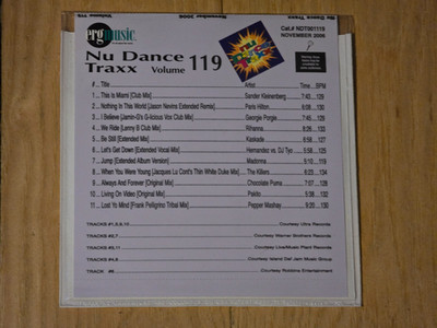 ERG Nu Dance Traxx CD, Volume 119 ~ MINT