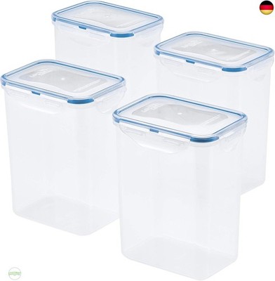 Lock & Lock Puszka na zapasy HPL813, prostok?tna, 1800ml, 4-Pack