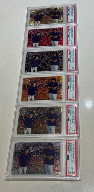 YOSHINOBU YAMAMOTO / SHOHEI CELEBRACION SUPERFRACTOR RAINBOW ROOKIE CARD SET 1/1